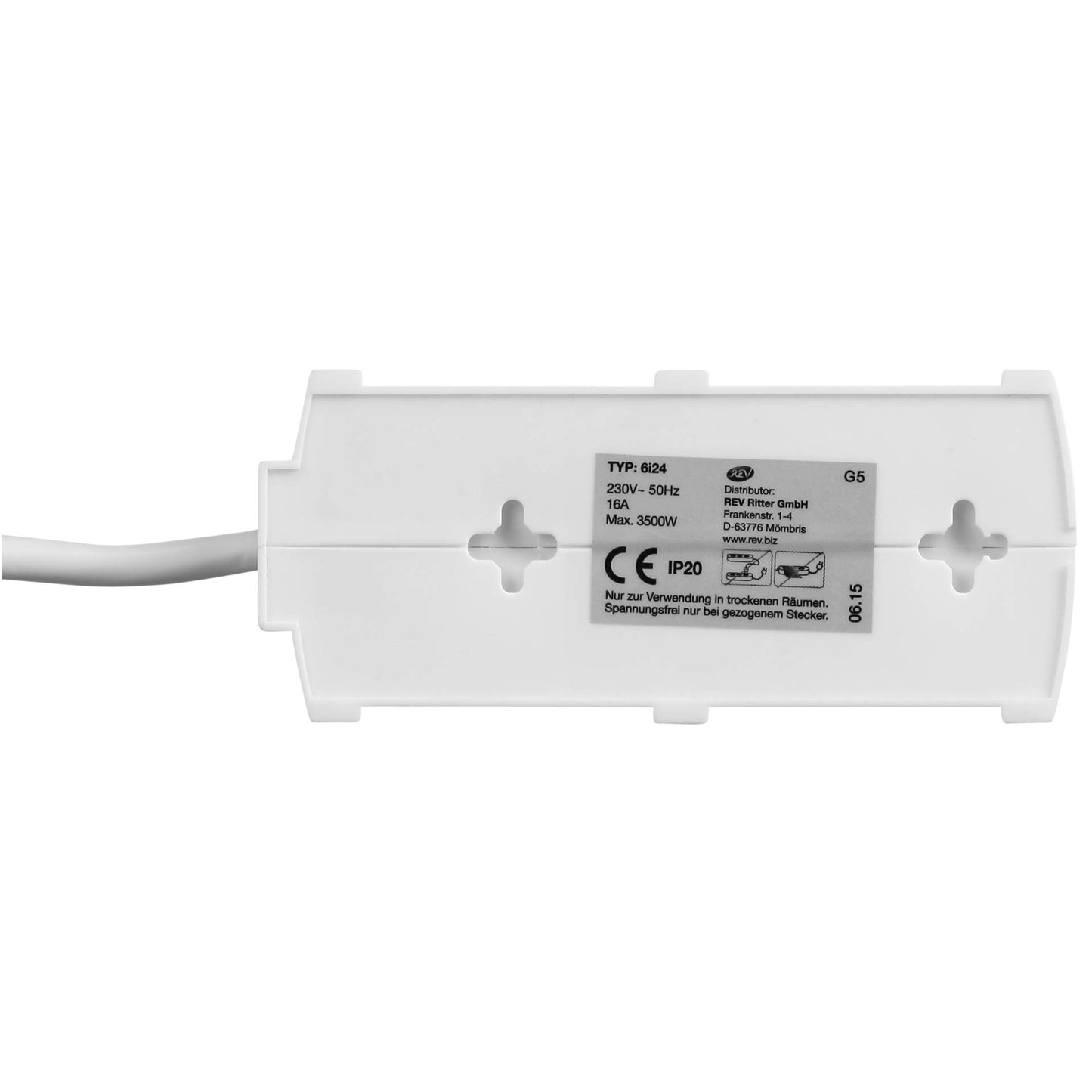 REV Multiple Socket Outlet BiniPlus 6-fold white