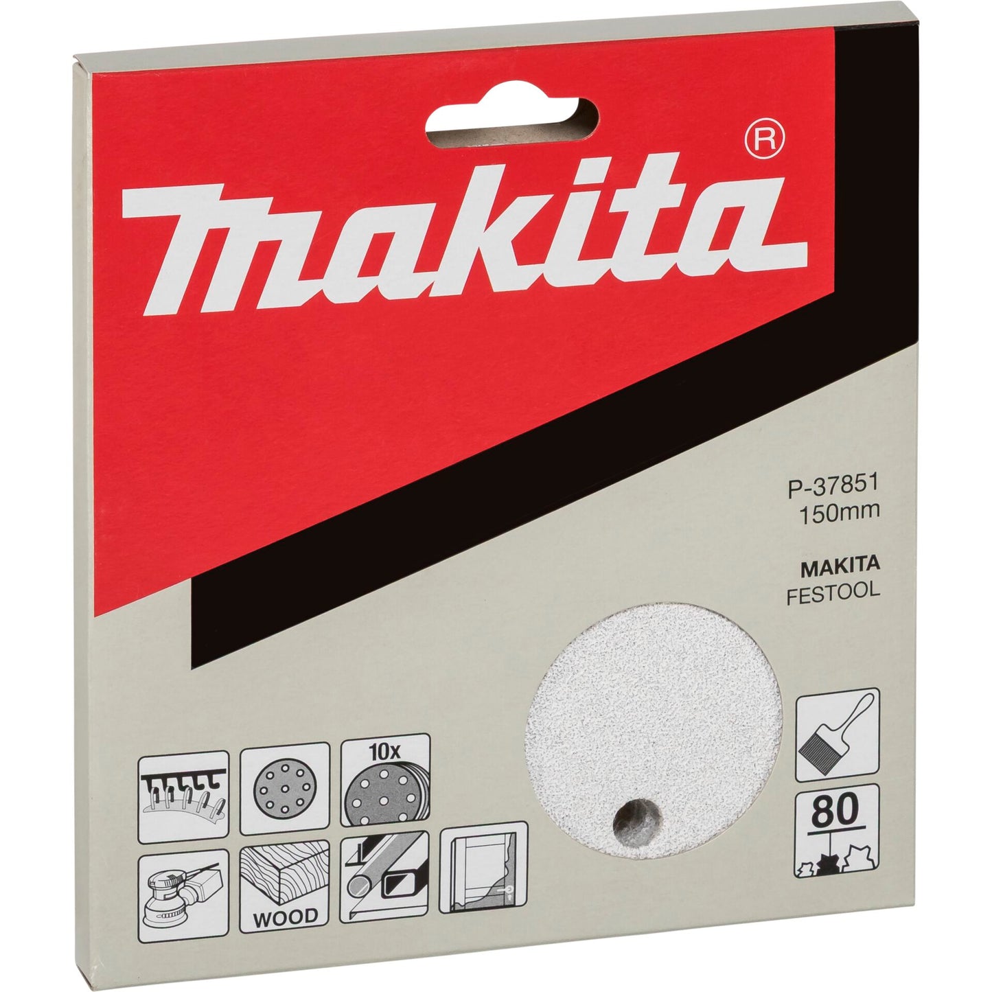 Makita Schleifpap. Kl.150mm K80 10St.