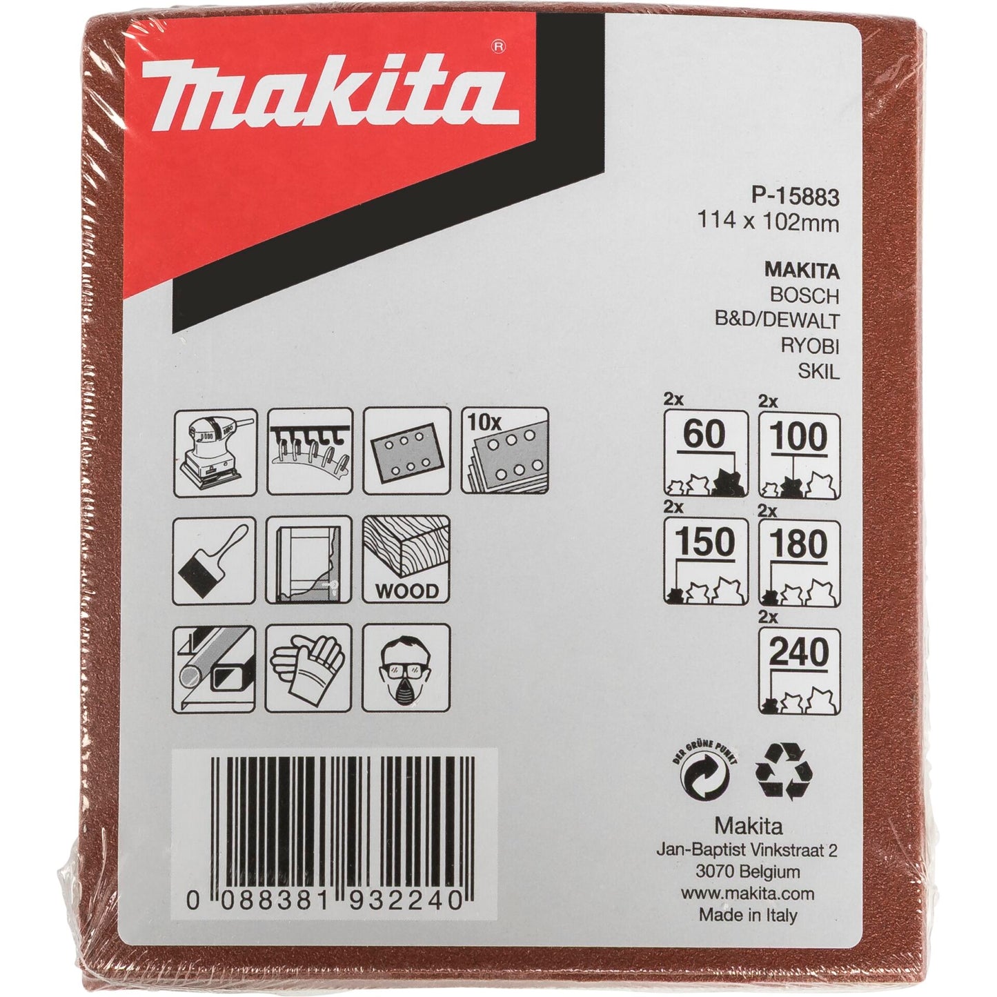 Makita Schleifpap. 102x114mm Set