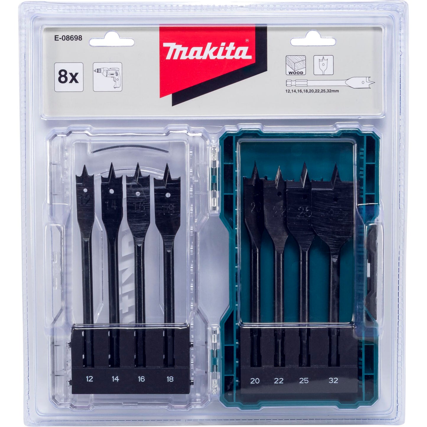 Makita Flachfräsbohrer-Set 8tlg