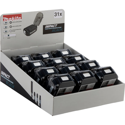 Makita Display 12x Impact Black Bit-Set 31-tlg.