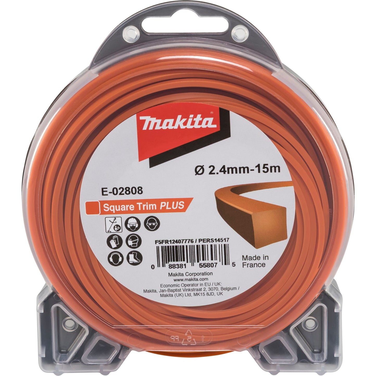 Makita Mähfaden 4kant 2,4mmx15m