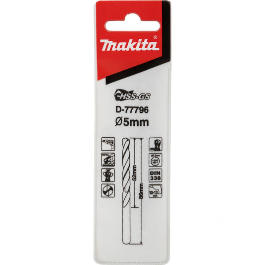 Makita Metallbohrer HSS-GS 5,0x86mm