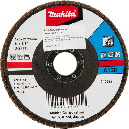 Makita Fächerschleifscheibe 125mm A120