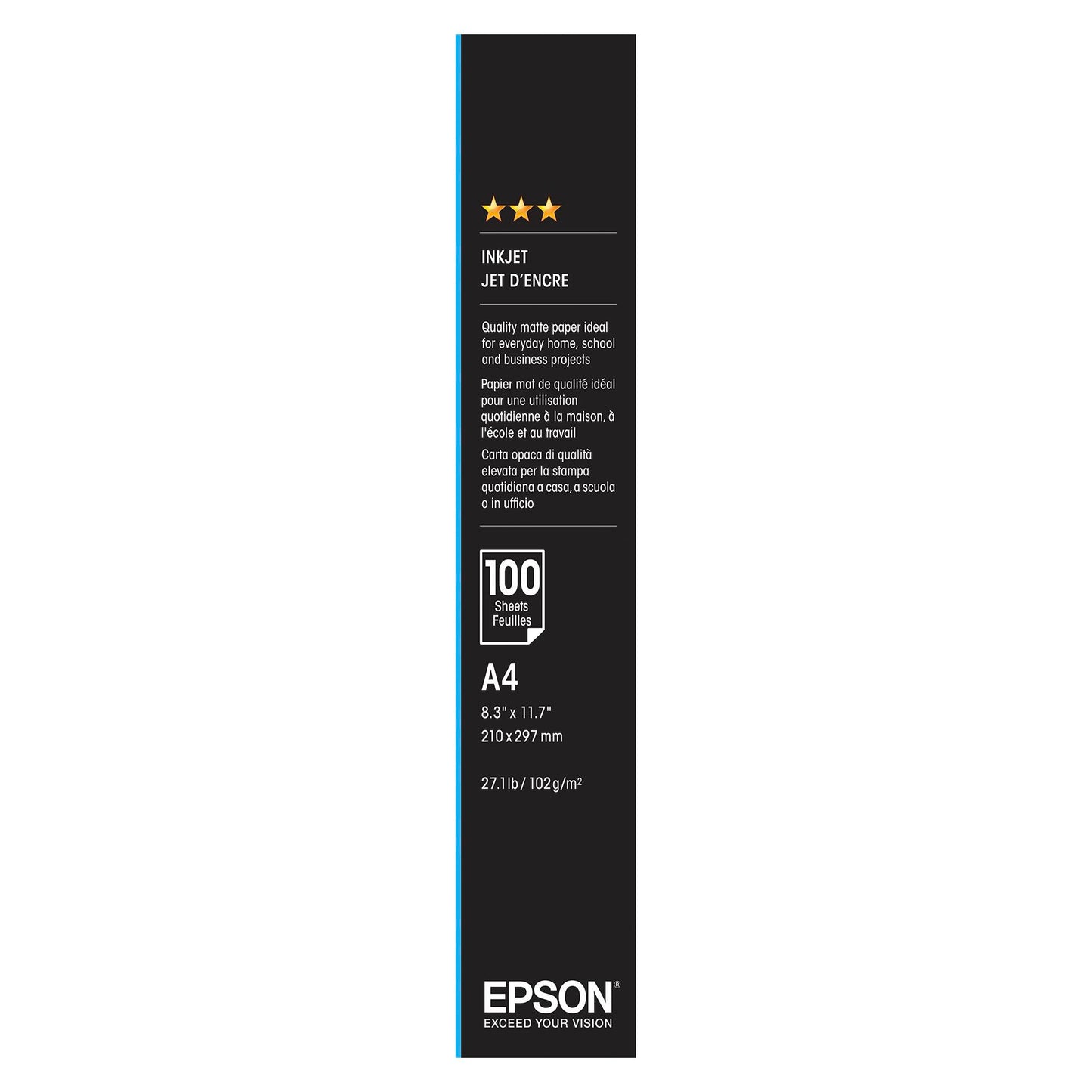 Epson Photo Quality Inkjet Paper A 4, 100 Sheets, 102 g  S 041061