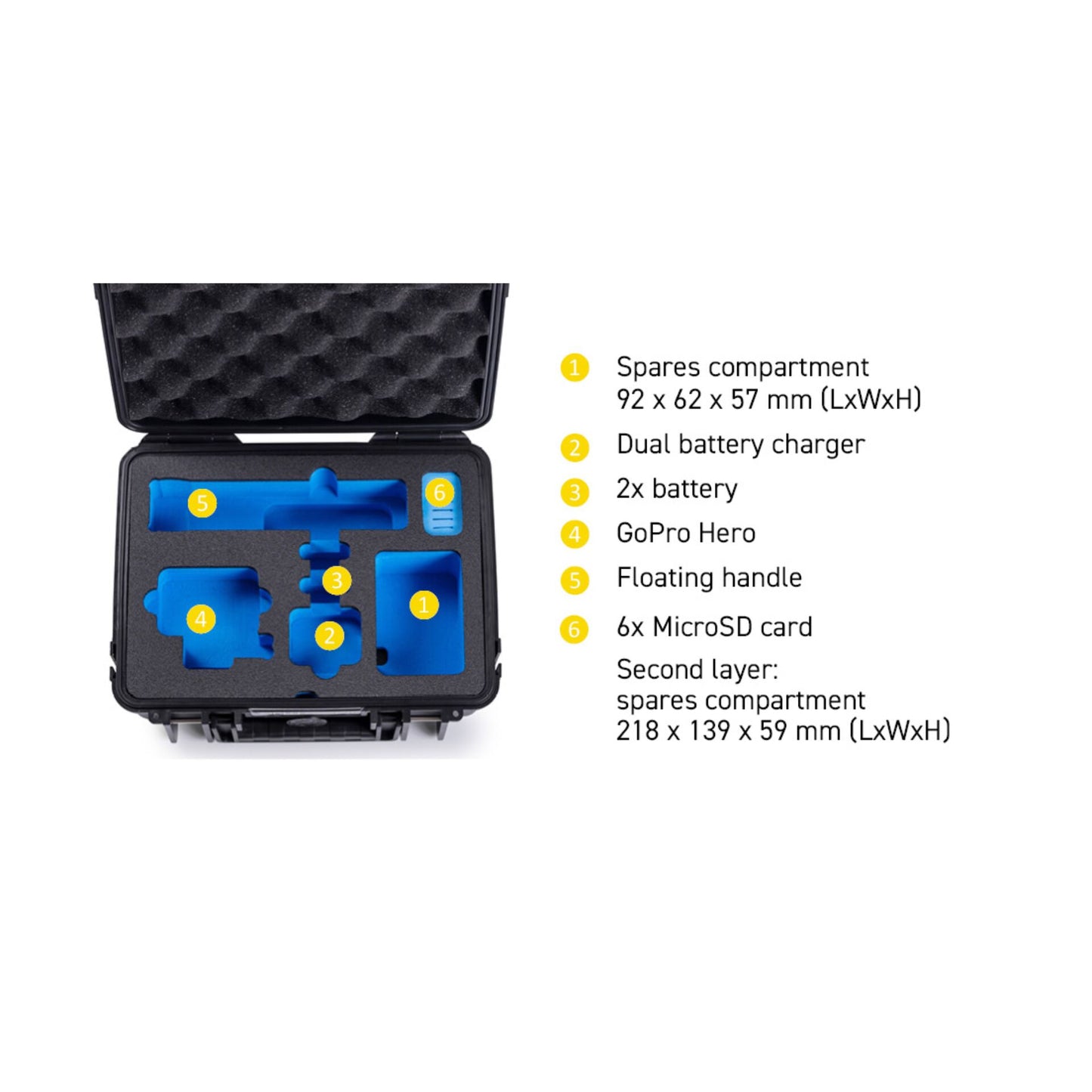 B&W action.case PP.66 gelb    für GoPro Hero 9-13