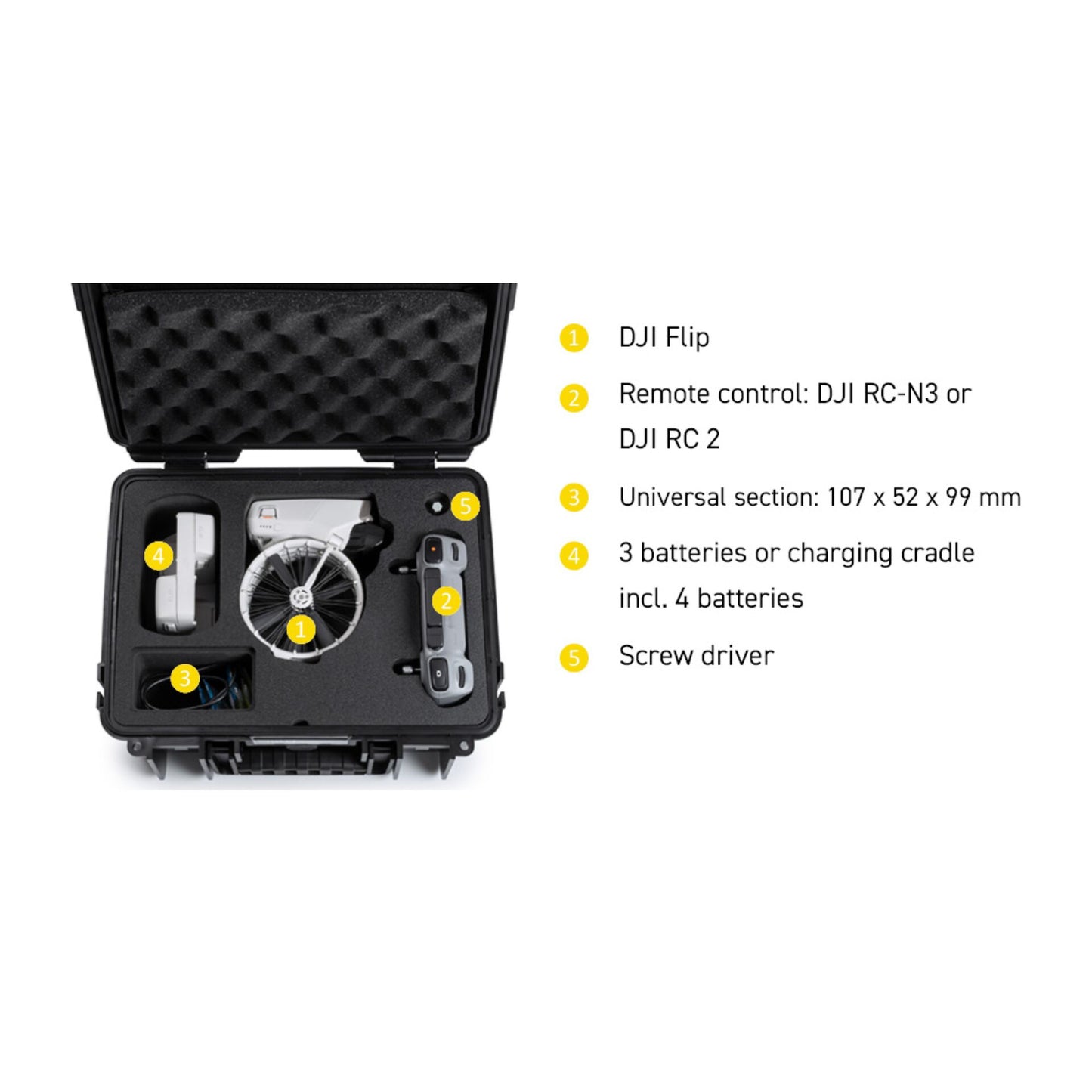 B&W drone.case PP.117 orange  für DJI Flip