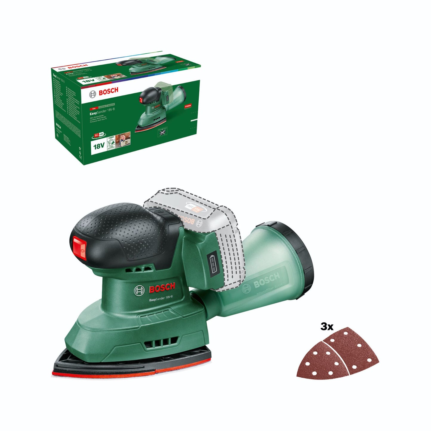 Bosch Akku-Multischleifer Easy- Sander 18V BT