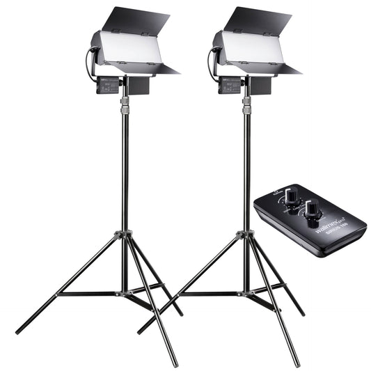 Walimex pro Sirius 160 LED 65W Bi Color 2-Pack with Tripods
