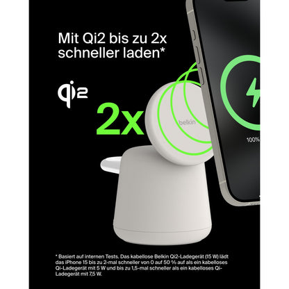 Belkin BOOST Charge PRO 15W mag. Lad.Qi2 2in1 sand    WIZ027vfH37