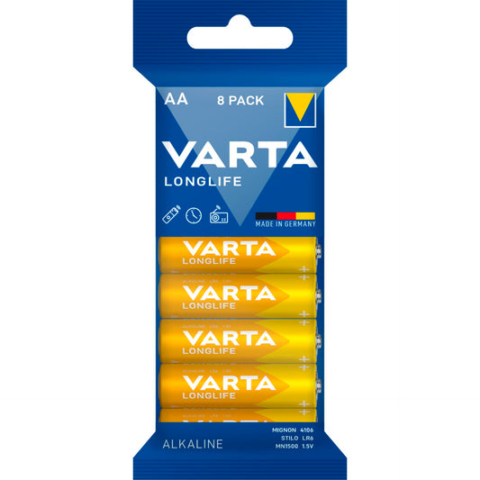 1x8 Varta Longlife AA LR 6 Bulk Pack