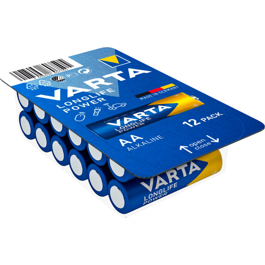 1x12 Varta Longlife Power AA LR06 Ready-To-Sell Tray Big Box