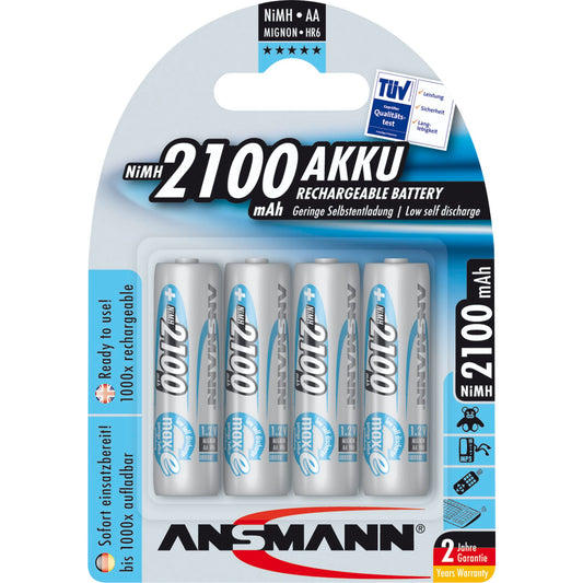 1x4 Ansmann maxE NiMH rech.bat. Mignon AA 2100 mAh       5035052