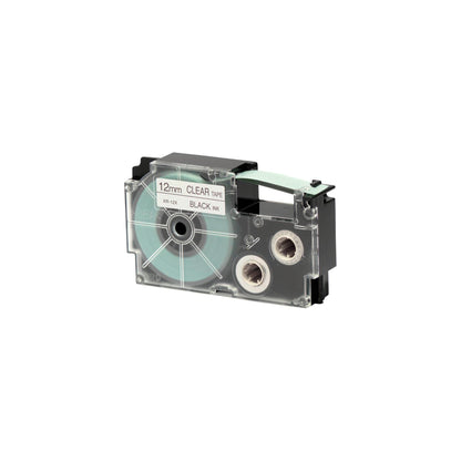 Casio XR-12 X 12 mm black on clear