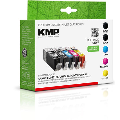 KMP C100V Multipack compatible with Canon PGI-550/CLI-551 XL
