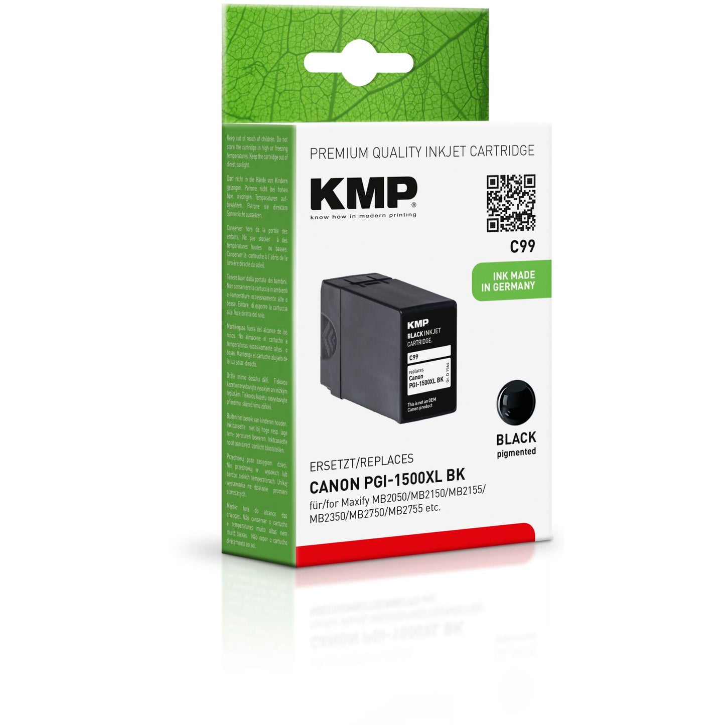 KMP C99 ink cartridge black compatible mit Canon PGI-1500 XL