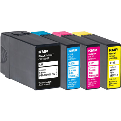 KMP C99V Multipack BK/C/M/Y compatible w.  Canon PGI-1500 XL