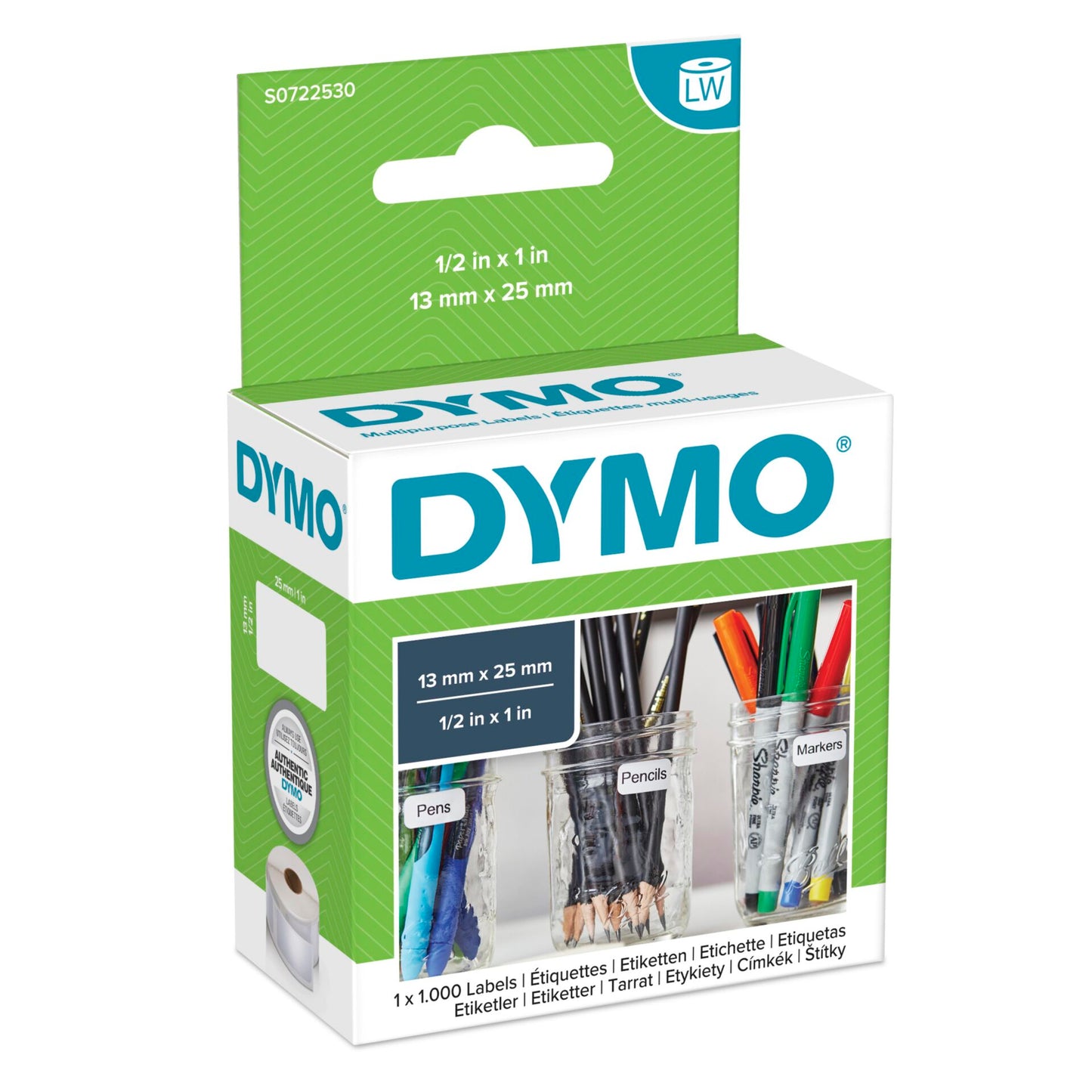 Dymo Multipurpose Labels 25 x 13 mm white 1000 pcs. 11353