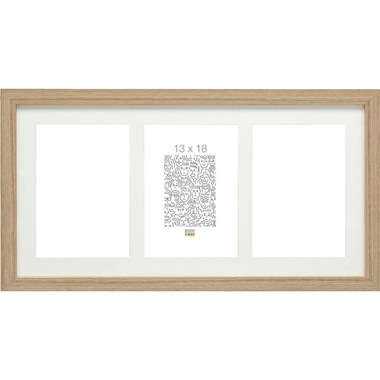 Deknudt S66KB3 Gallery 3x13x18 Wood nature w. Passepartout
