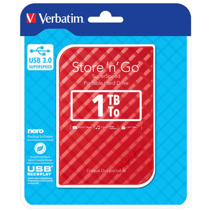 Verbatim Store n Go 2,5      1TB USB 3.0 red Gen 2          53203