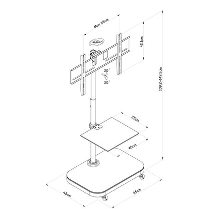 Reflecta TV Stand 42P-Shelf black