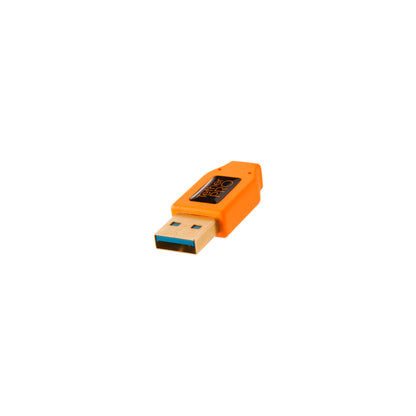 Tether Tools TPro USB 3.0 Micro-B Right Angle 4.6m/15 ORG