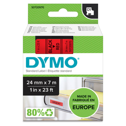 Dymo D1 24mm Black/Red labels 53717