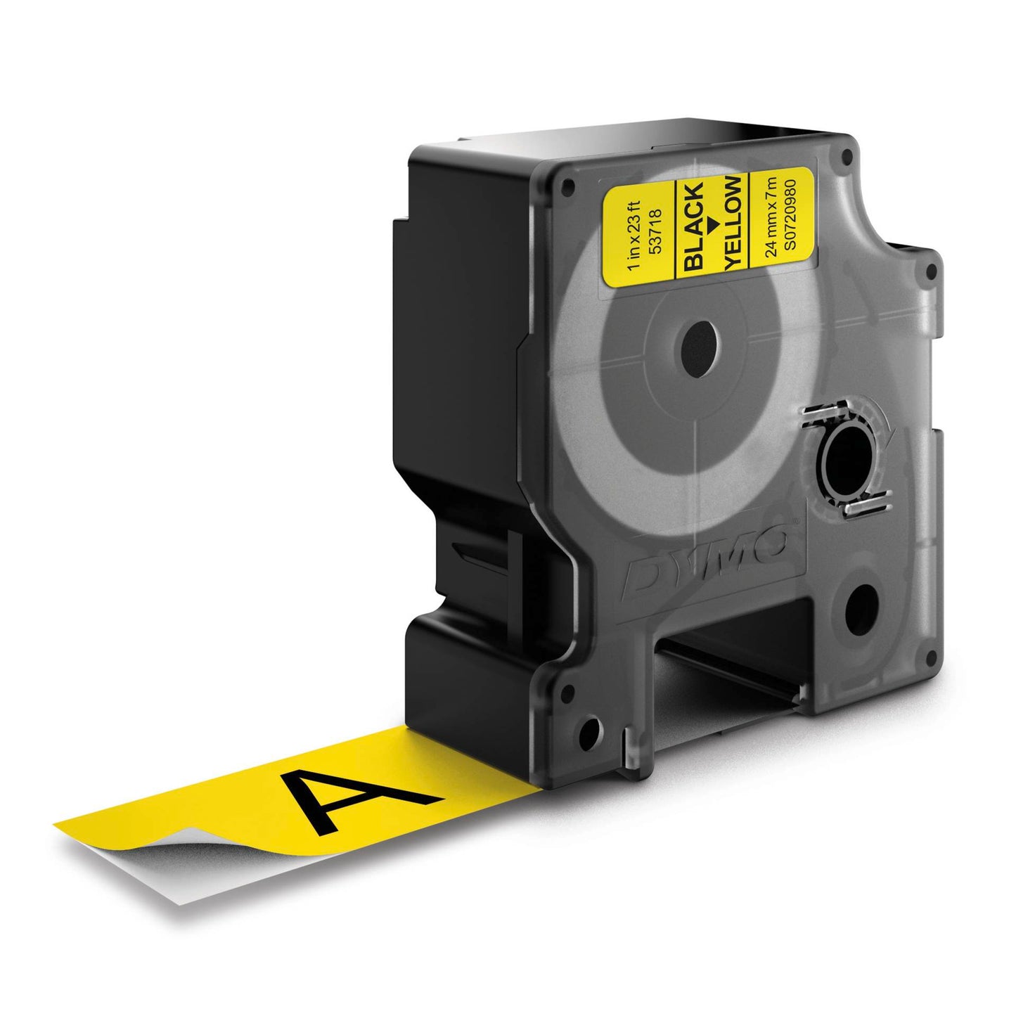 Dymo D1 24mm Black/Yellow labels 53718