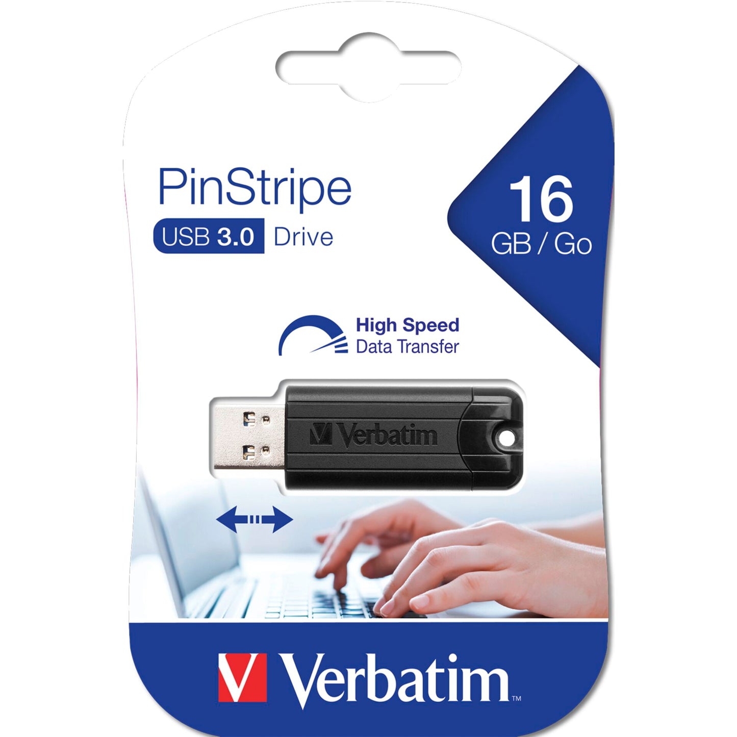 Verbatim Store n Go         16GB Pinstripe USB 3.0 black    49316