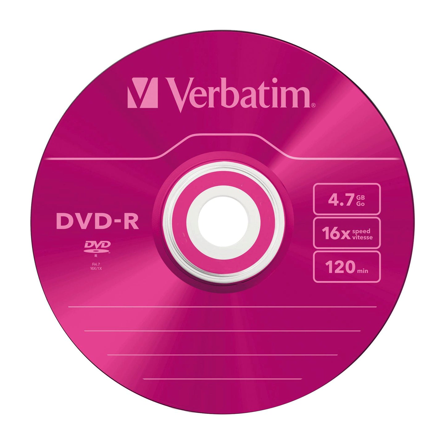 1x5 Verbatim DVD-R 4,7GB Colour 16x Speed, Slim Case