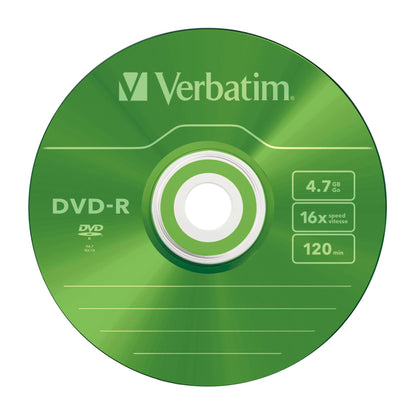1x5 Verbatim DVD-R 4,7GB Colour 16x Speed, Slim Case