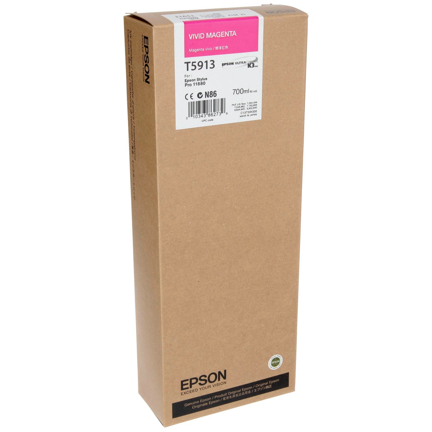 Epson ink cartridge vivid magenta T 591  700 ml     T 5913