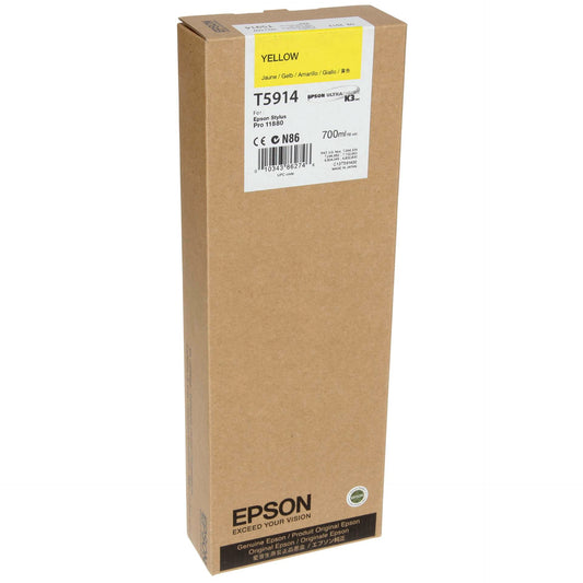 Epson ink cartridge yellow T 591  700 ml             T 5914