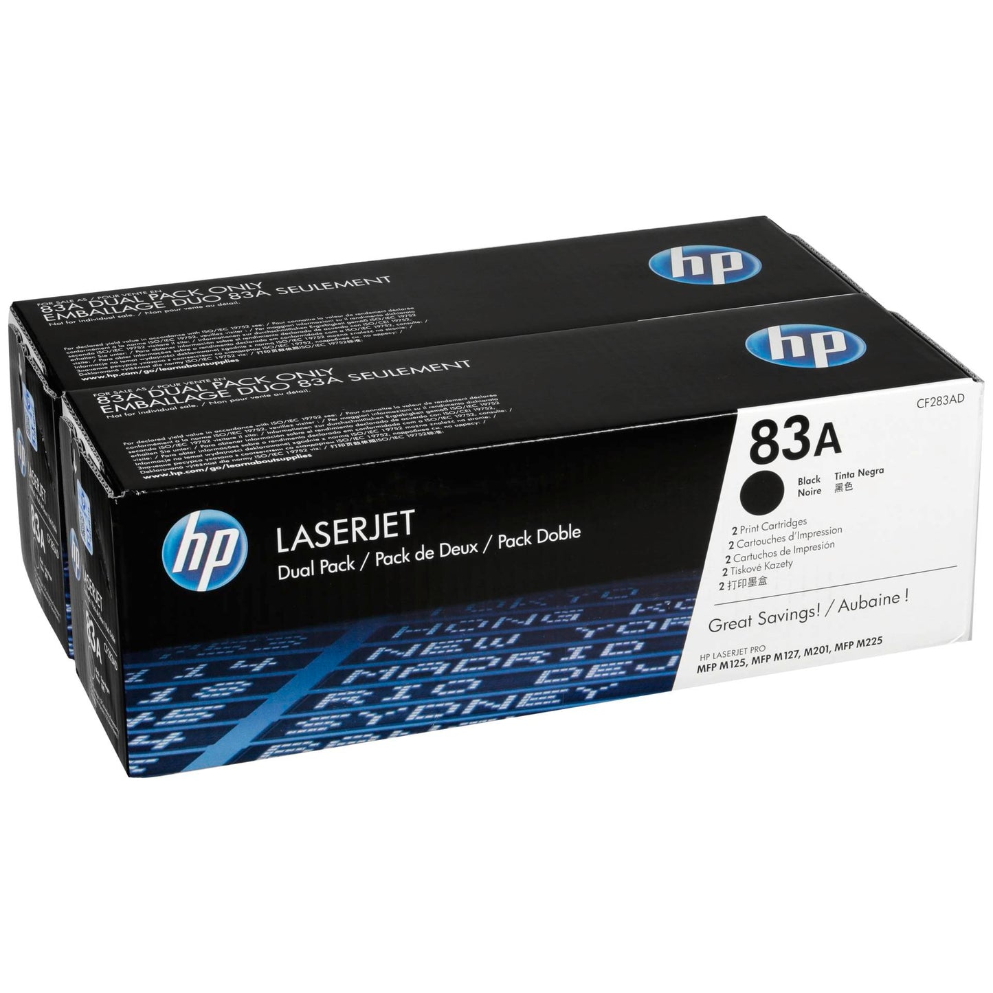 HP Toner CF 283 AD black No. 83 A        Twin Pack