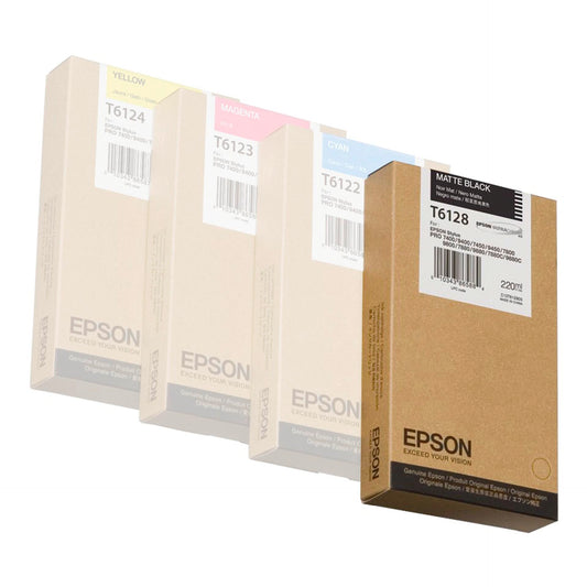 Epson ink cartridge matte black   T 612  220 ml     T 6128