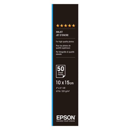 Epson Premium Semigloss Photo Paper 10x15, 50 Sheets 251 g