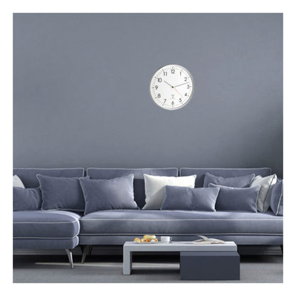 TFA 60.3514 white/silver Analogue RC Clock