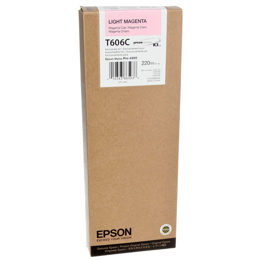 Epson ink cartridge light magenta T 606  220 ml     T 606C
