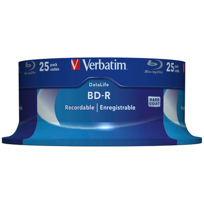 1x25 Verbatim BD-R Blu-Ray 25GB 6x Speed Datalife No-ID Cakebox