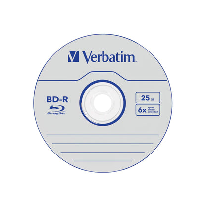 1x50 Verbatim BD-R Blu-Ray 25GB 6x Speed Datalife No-ID Cakebox
