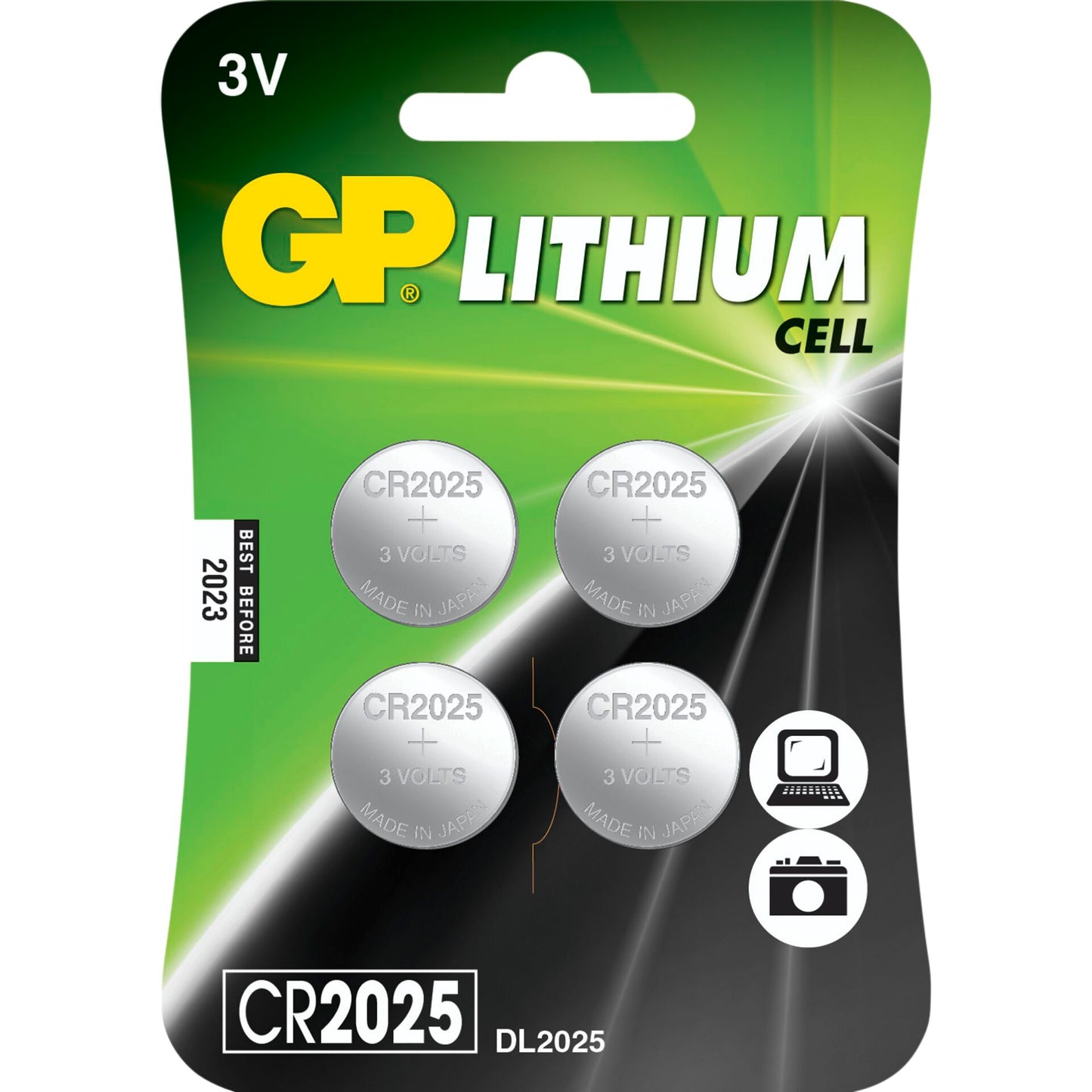 1x4 GP CR2025 3V Lithium Cell