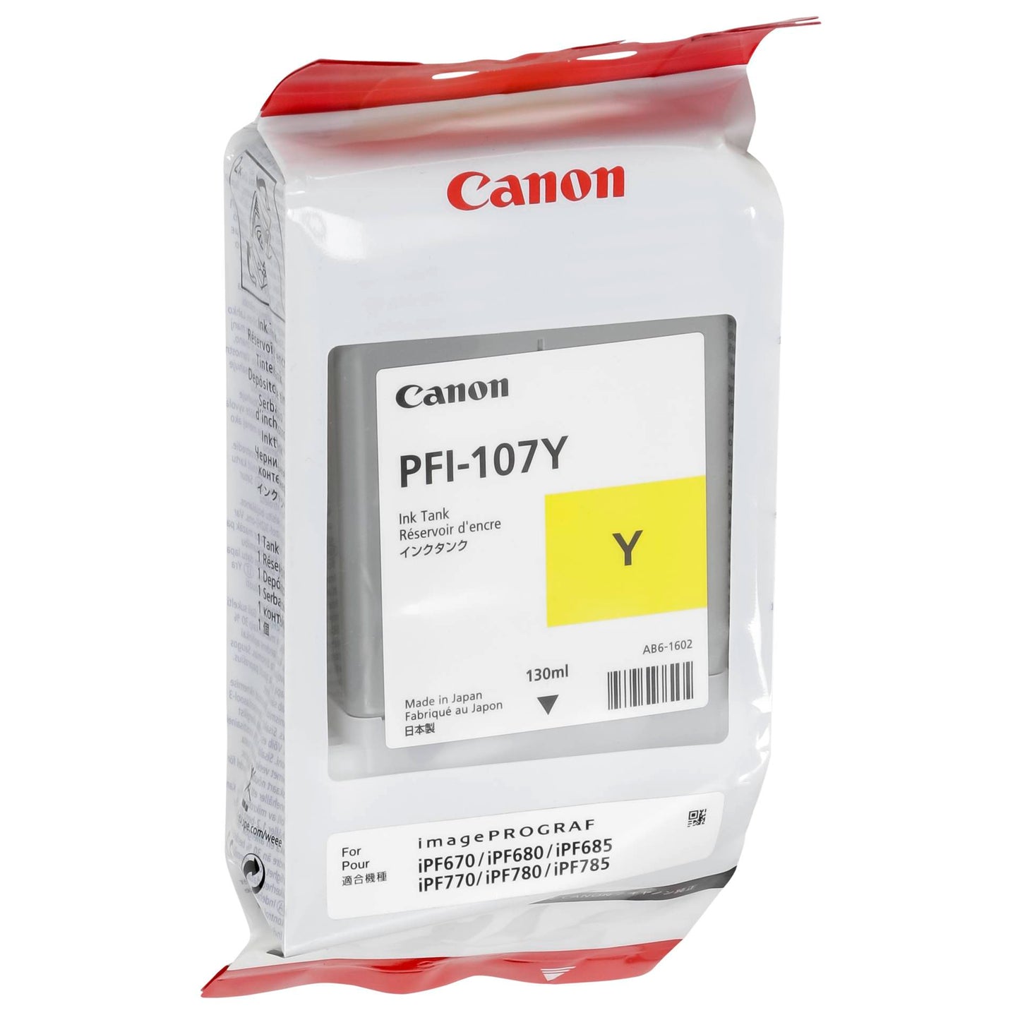 Canon PFI-107 Y ink yellow