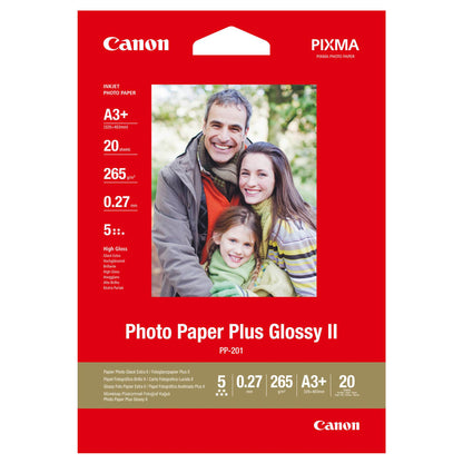 Canon PP-201 A 3+ 20 Sheet 265 g Photo Paper Plus Glossy II