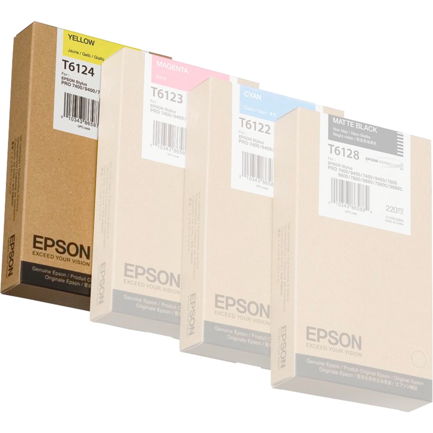 Epson ink cartridge yellow T 612  220 ml             T 6124