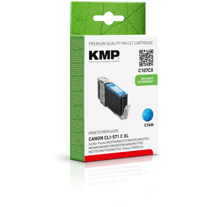 KMP C107CX ink cartridge cyan comp. with Canon CLI-571 XL C