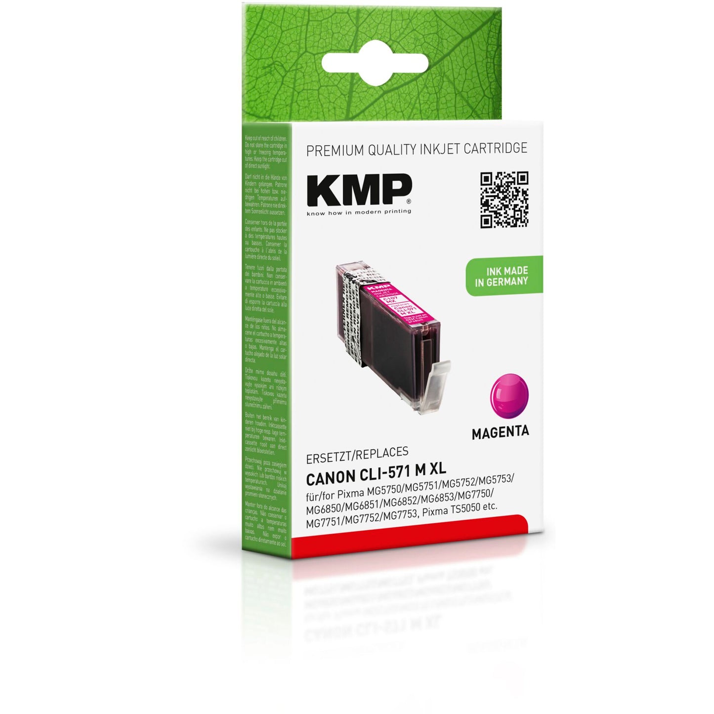 KMP C107MX ink cartridge magenta comp. with Canon CLI-571 XL M