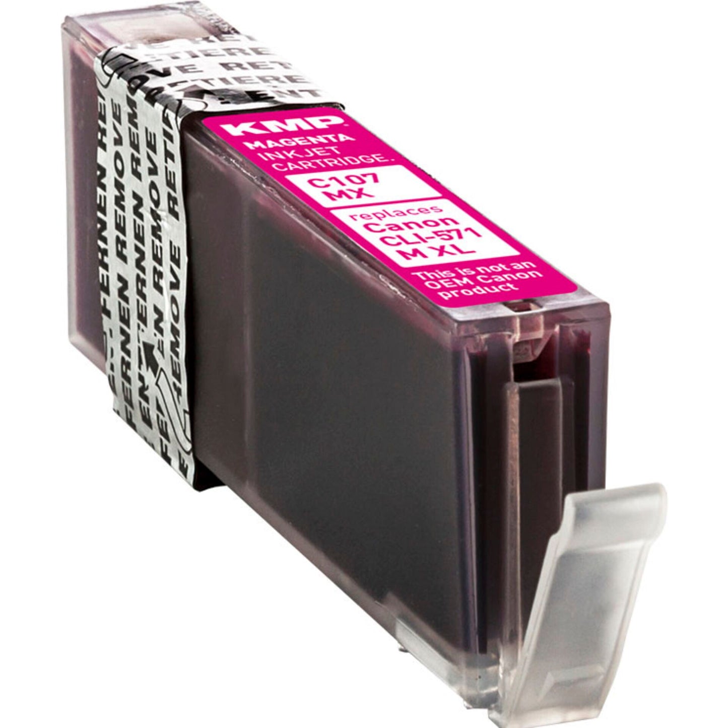 KMP C107MX ink cartridge magenta comp. with Canon CLI-571 XL M