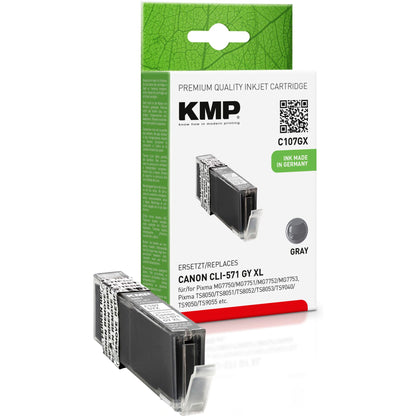 KMP C107GX ink cartridge grey comp. with Canon CLI-571 XL GY