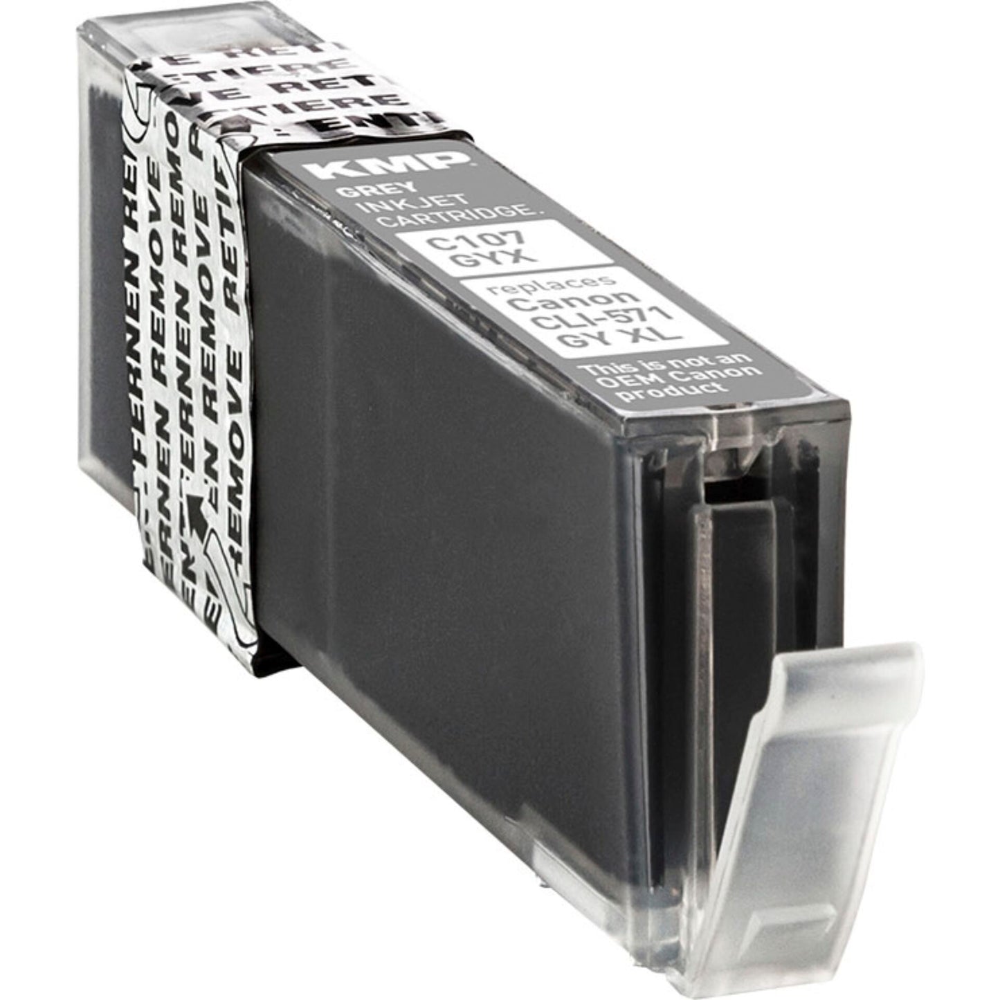 KMP C107GX ink cartridge grey comp. with Canon CLI-571 XL GY