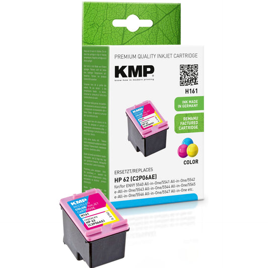 KMP H161 ink cartridge 3-colours compatible mit HP C2P06AE No. 62